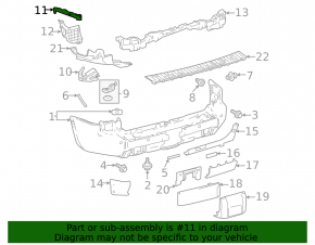 Left upper rear bumper mount for Toyota Land Cruiser 24-26