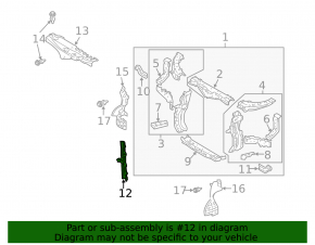 Lexus RX400h 06-08 hood latch plate