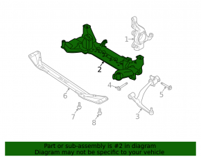 Front subframe Infiniti FX35 FX45 03-08 RWD