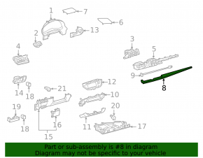 Front panel trim central Lexus ES300h ES350 13-15 under the tree