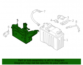 Battery bracket Li-ion BMW X7 G07 19- underhood