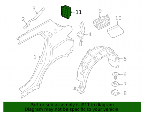 Right ventilation shield BMW X2 F39 18-23