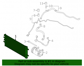 Air conditioning radiator condenser Mini Cooper Countryman F60 17-24