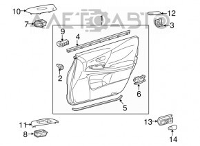 Front right door panel for Lexus Hs250h 10-12