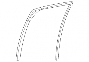Glass seal rear right Lexus UX200 UX250h 19-