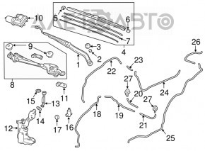 Honda CRV 17-22 Windscreen Washer Motor