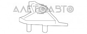 Front bumper grille right Toyota Highlander 14-16 without fog lights broken mount