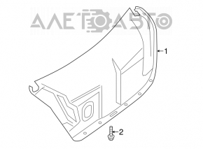Nissan Sentra 13-19 Trunk Lid Trim Black