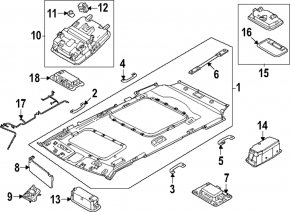Front light for Hyundai Santa Fe 24-26 without panoramic view