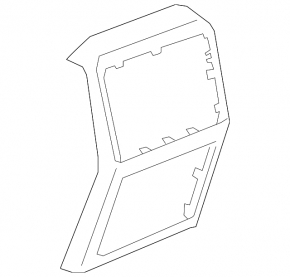 Rear center console trim for Porsche Cayenne 19-26 black