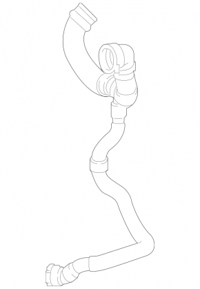 Upper left cooling pipe Mercedes GLC 63 18-21 4.0 AMG pkg