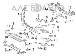 Right fog light frame for Mazda 3 14-18 BM chrome