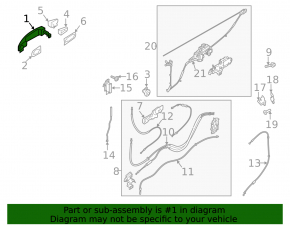 Door handle outer rear right Ford Transit Connect MK2 13-23 structure