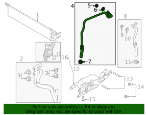 Automatic transmission cooling pipe intake Ford Escape MK4 20- AWD