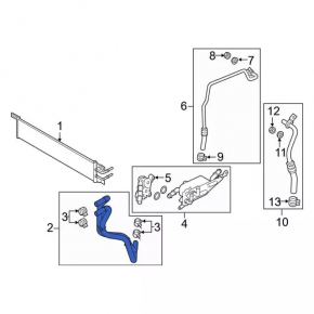 Automatic transmission cooling pipe intake Ford Escape MK4 20- AWD
