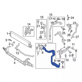 Automatic transmission cooling pipe intake Ford Escape MK4 20- AWD