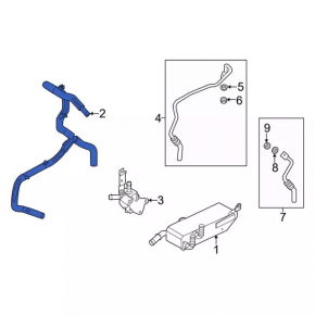 Automatic transmission cooling pipe intake Ford Escape MK4 20- AWD