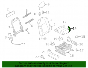 Mazda CX-5 13-15 passenger seat without airbag, black cloth