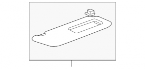 Left visor for Mazda CX-50 23-25 gray for panoramic view
