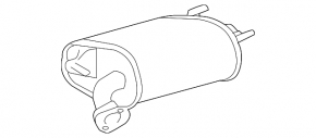 Rear muffler barrel Toyota Avalon 13-18 2.5 hybrid