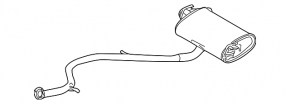 Muffler rear part with barrel Lexus UX200 UX250h 19-