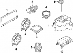Left dashboard speaker Nissan Rogue 21-23
