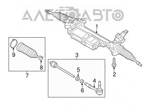 BMW X3 F25 11-17 electric steering rack, without rods, knocking