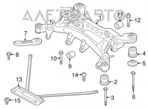 Rear subframe mounting bolt 4pcs BMW 3 G20 19-110mm