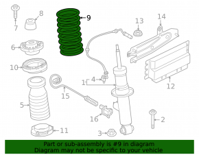 Rear left spring BMW X3 G01 21-24