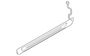 Door sill trim outer front right Audi A6 C8 19- black with chrome insert