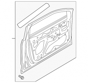 Bare front left door of the Audi E-Tron 19-23