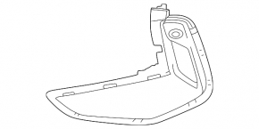 BMW 3 Series G20 23-26 M-sport front bumper side grille, left, black