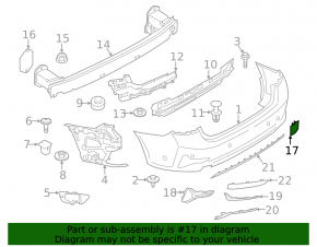 BMW 3 G20 19-22 Rear Bumper Tow Hook Cap