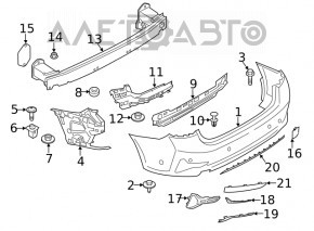BMW 3 G20 23-26 Rear Bumper Tow Hook Cap