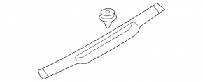 Upper Trunk Door Trim Mini Cooper F56 3d 14-24 Black