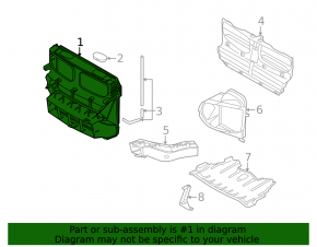 Radiator deflector BMW X6 E71 08-14 N54 55 N63