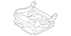 Driver's seat slide, left, BMW X5 E70 07-13, electric, without frame