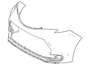 Front bumper bare Toyota Sienna 21-26