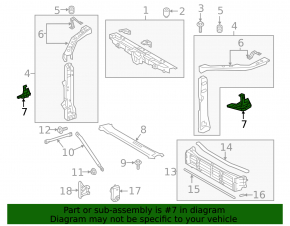 TV bracket left Lexus ES250 ES300h ES350 19-