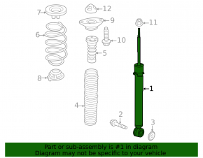 Rear shock absorber right Honda CRV 20-22 hybrid with support