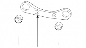 Upper rear left front transverse control arm Hyundai Ioniq 5 22-24