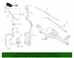 Windshield washer nozzle left Volkswagen ID.4 21-23 with heating