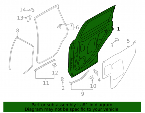 Subaru Forester 25-26 bare rear right door