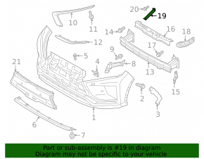 Front bumper bracket left Mitsubishi Eclipse Cross 18-