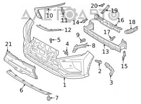 Front bumper bracket left Mitsubishi Eclipse Cross 18-