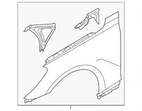 Front right wing Genesis G90 17-19