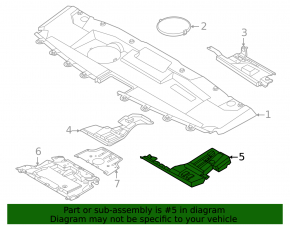 Right engine guard for Nissan Pathfinder 22-25