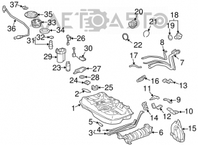 Fuel filler neck Toyota Solara 2.4 04-08