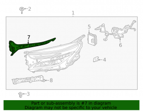 Upper left headlight bracket for Chevrolet Equinox 22-24