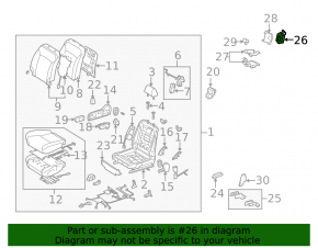 Driver's Seat Fan Backrest Lexus ES350 07-12 with Bracket